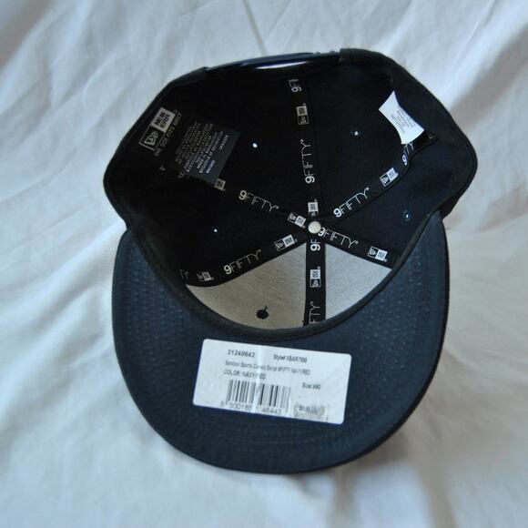 Barstool Sports New Era Navy Blue & Red Snap Back Hat (New w/ Tag) - Picture 8 of 9